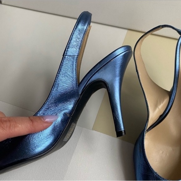Jeffrey Cambell Sachi Metallic Blue Sling backs By Jeffrey Cambell - Picture 4 of 6